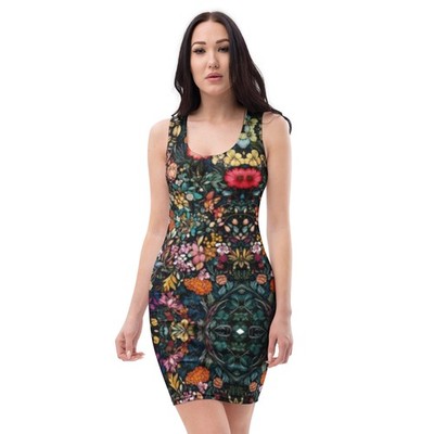 William Morris Flowers Bodycon Dress | Casual Clothing