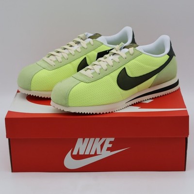 IB8135-736 NIKE CORTEZ TXT LT LEMON TWIST/BLACK-COCONUT MILK-WHITE (Men's)