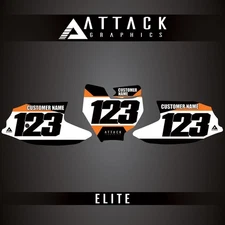 Attack Graphics Elite Number Plate Backgrounds For KTM 50 SX MINI 2019
