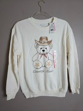 Zoe  Liv Women's Country Music Teddy Bear Sweatshirt Size XS