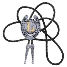  Bolo Tie for Men Western Leather Necktie Letter Mens Bolo Ties Pl0159-l