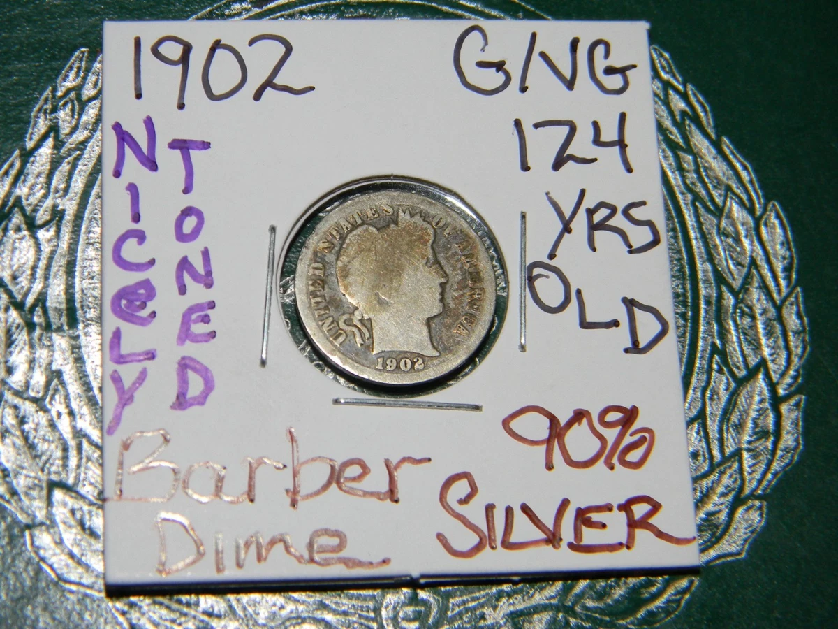 1902 Year Silver Barber Dimes (1892-1916) for sale | eBay