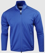 NEW Donald Ross MEDIUM Colton Full-Zip Jacket Sapphire Blue Stretch Jersey