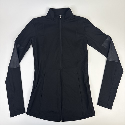Ingrid & Isabel Maternity Zip Up Pockets Active Moto Black Coat Winter Size XS - Picture 1 of 8