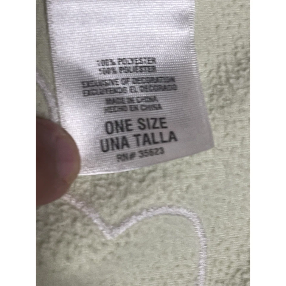 Carters Just One Year Tiger Blanket Green Blue Fleece Embroidery Lovey Secure - Image 4 of 4