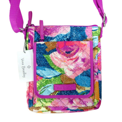 NWT Vera Bradley Iconic RFID Mini Hipster Crossbody Purse Superbloom Floral 8x7