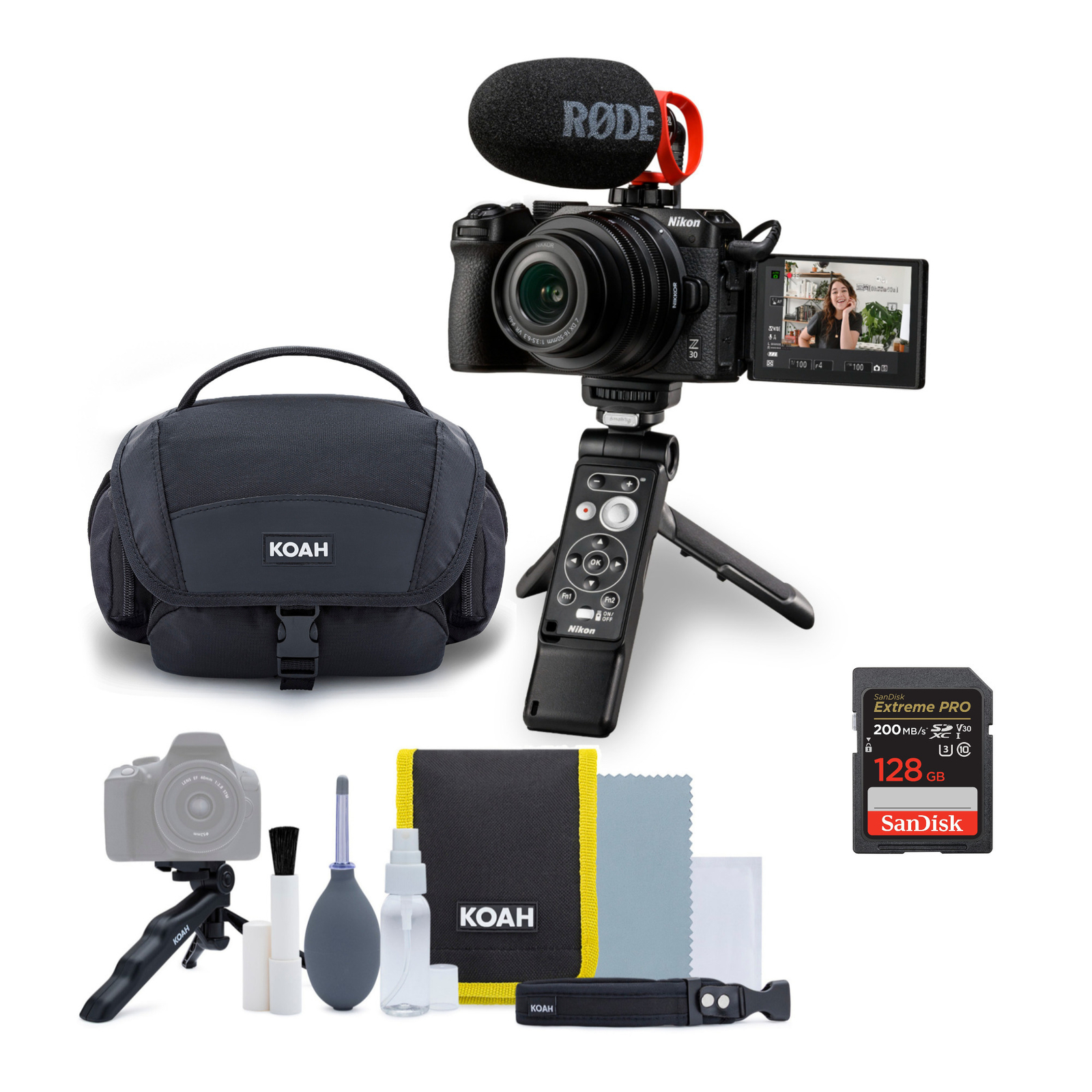 Комплект Nikon Z 30 Creators с NIKKOR DX от 16 до 50 мм, F3.5 - 6.3 VR и сумкой в комплекте