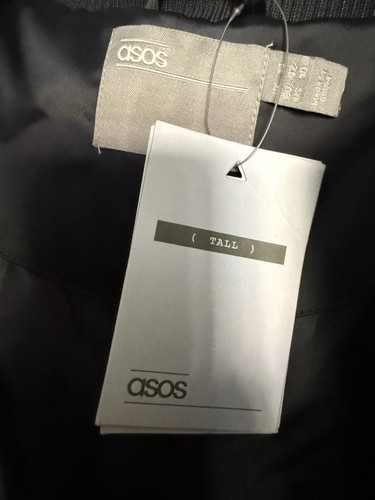 NEW ASOS GRAY Oversized Puffer Hooded Long Coat TALL US 10 EU 42 UK 14 - Picture 5 of 6