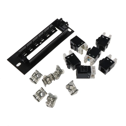 6-Port Panel Unshielded Panel for RJ45 Ethernet Cables - Afbeelding 3 van 8