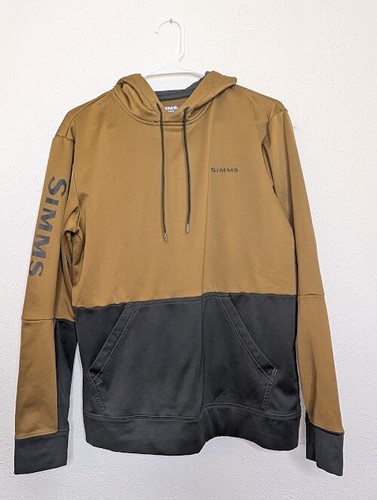 Simms Fishing Products Hoodie Mens S Brown Drawstring Hood Front Pocket Outdoors - Picture 7 of 7