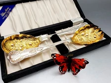 Shefield William Adams Kings Gold & Silver Serving Set