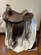 Smith saddlery Reining Ranch western saddle 14 inch seat Handmade Maker Saddle