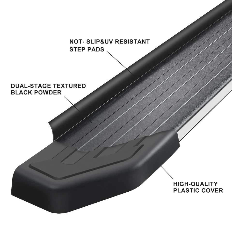 For 2010-2024 Toyota 4Runner Limited 5.5" Running Boards Black Aluminum+SS Edge Foto 4 de 4