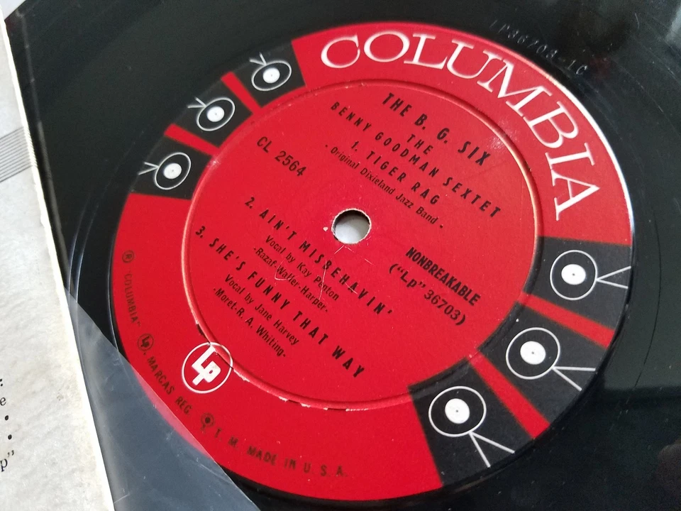 THE BENNY GOODMAN SEXTET - The B.G. Six 1956 SWING JAZZ 10" Columbia  Foto 4 de 4