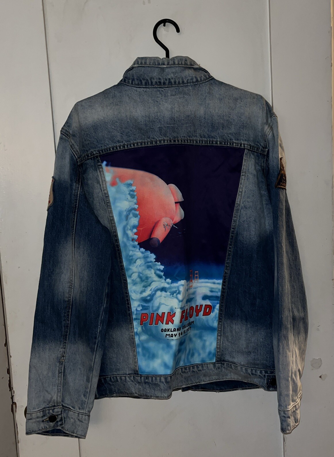 Rare Pink Floyd 1977 Oakland Coliseum Concert Denim Jacket XL NWT image 6