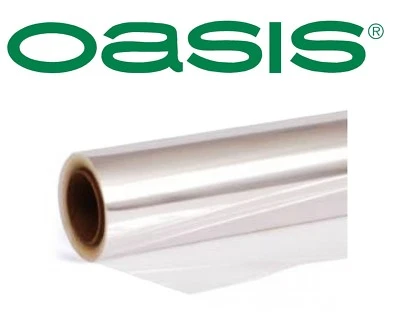 Oasis 80cm Klare Cellophan Wrap Rolle Blumen Geschenkfolie BOPP B2B 30 Micron - Bild 1 von 3