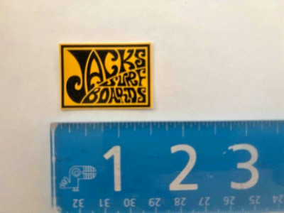 Jack's Surf Shop Surfboards STICKER Classic Retro Vintage Surfing Huntington Red
