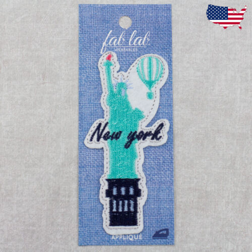 Statue of Liberty-Fab Lab Embroidered Iron On Patches New York Balloon Applique - Picture 1 of 2