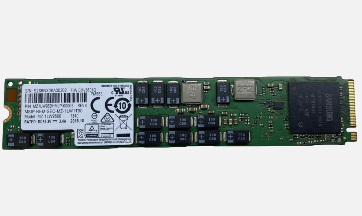 Samsung PM963 960GB MZ-1LW9600 x4 NVMe 22110 SSD
