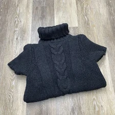 GAP Turtleneck Black Lambs Wool Angora Blend Maternity Sweater Women's M