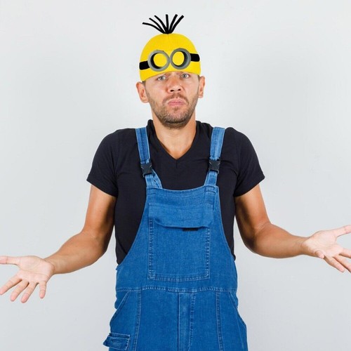 Minions Cosplay Costume Adults Kids Fancy Dress Beanie Glove Glasses Halloween - Picture 5 of 9