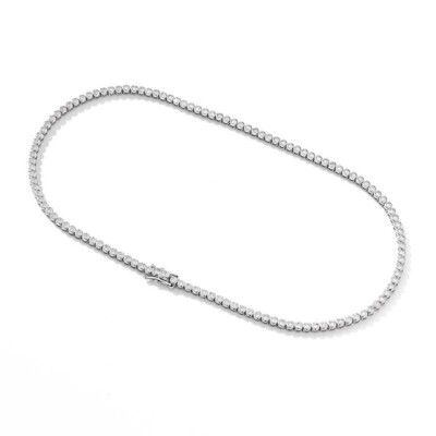 2mm D Color VVS1 Moissanite Bubble Tennis Chain Necklace 925 Sterling  Silver