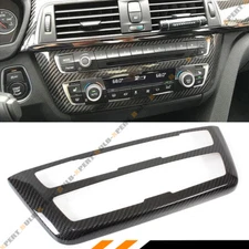 FOR 2014-2018 BMW M3 M4 CD AC CONSOLE CONTROL PANEL CARBON FIBER TRIM HARD COVER