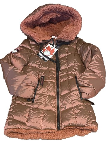 Canada Weather Gear Puffer Insulated Shearling Wintermantel Damen Größe S / P NEU