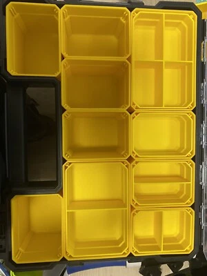 DEWALT TSTAK / DEEP PRO / STANLEY FATMAX ORGANISER HALF HEIGHT NESTING BINS