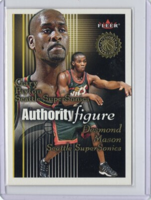 #ad #ad 2000 01 Fleer Authority Authority Figure Gary Payton Desmond Mason #8 AF $4.50