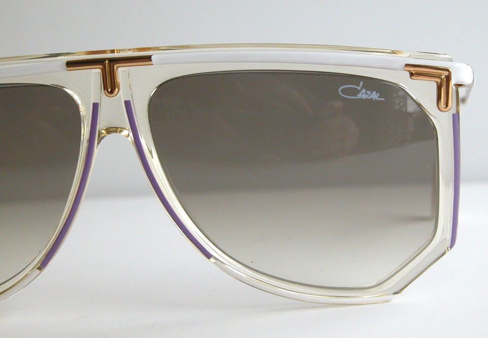 Lunettes De Soleil Aviateur Vintage Cazal - Modèle 954 Coloris 353 - Or Et Turquoise - État NOS