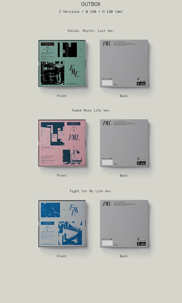 SEVENTEEN FML 10th Mini Album CD+Photo Book+Lyric+Sticker+2