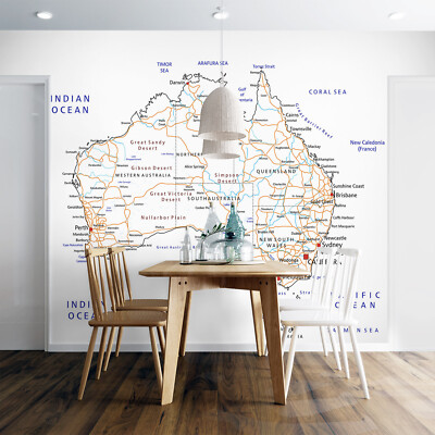 3D Simple Map K1948 Wallpaper Mural Self-adhesive Removable Sticker Panda