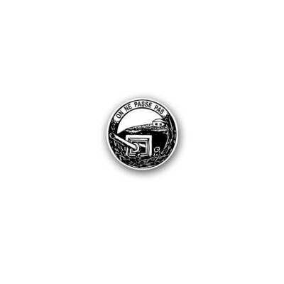 Aufkleber/Sticker Maginot Linie Panzer Französisch On ne passe pas 7x7cm A3572