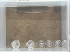 LEGO Parts - Trans-Clear Tile, Round 1 x 1 Bar Pin Holder - No 20482 - QTY 5