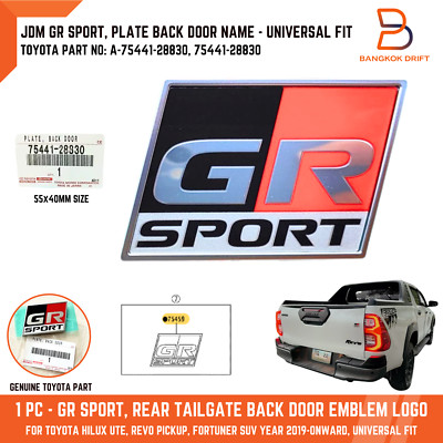 GENUINE TOYOTA HILUX REVO GR SPORT Back Door Tailgate Emblem Badge