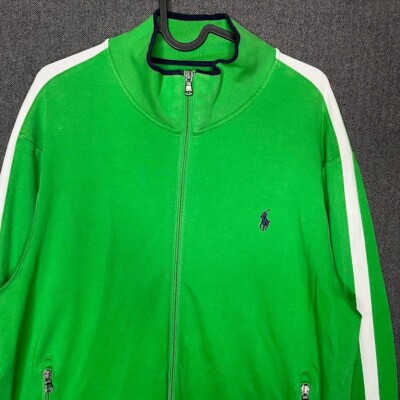 Polo Ralph Lauren Track Jacket Men's XL Green Zip Up Collared