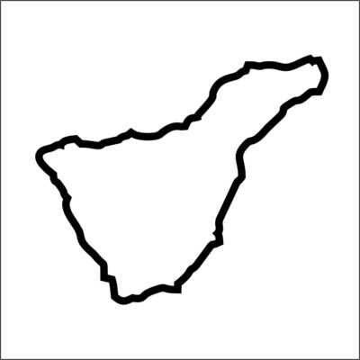 Teneriffa Silhouette - Aufkleber Auto Tattoo Sticker Kontur Urlaub V2 Outline
