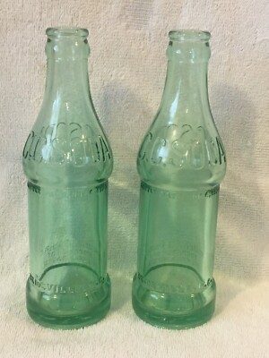 Vintage X2 Coca Cola C.C. Cola green bottle #4 Pat.1923 Reidsville, NC