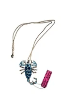 Betsey Johnson Blue Scorpion Knecklace