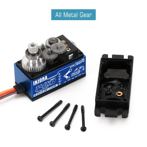 INJORA RC Digital Servo 14kg Low Profile Servo Metal Digital Core High Torque... - Picture 5 of 12