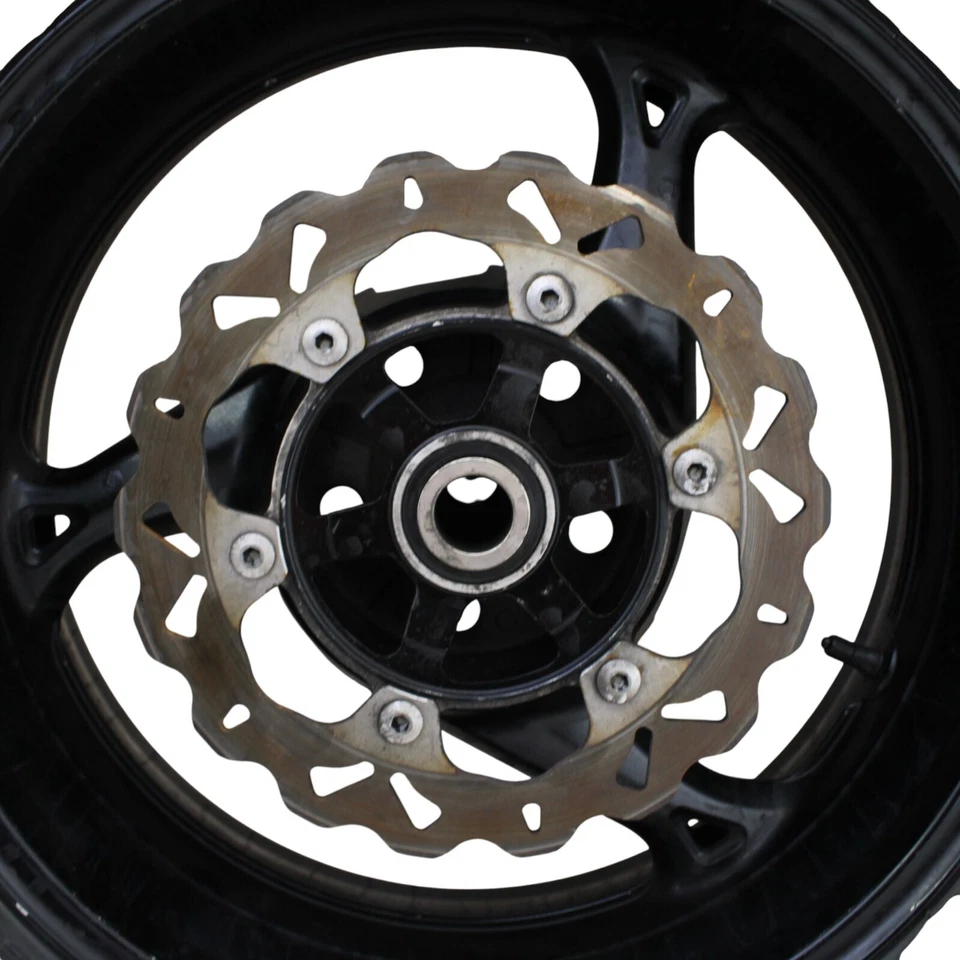 2008 - 2018 SUZUKI HAYABUSA REAR WHEEL BACK RIM STRAIGHT BRAKE ROTOR BLACK TIRE - Image 3 of 4