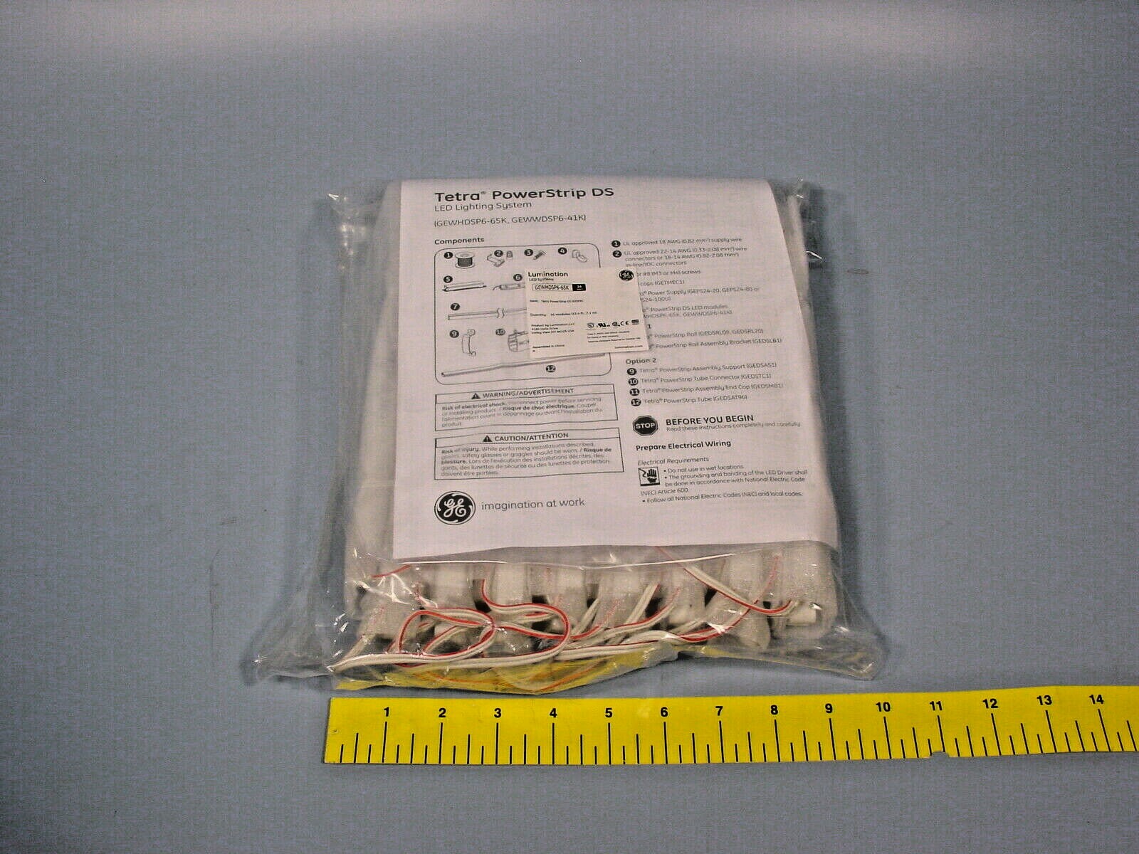16 Modules GE Lumination GEWHDSP6-65K Tetra PowerStrip DS (23.4FT., 7.1M) 24V