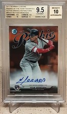 2017 Bowman Chrome YOAN MONCADA ROY Favorites Auto Orange Refractor /25 BGS 9.5