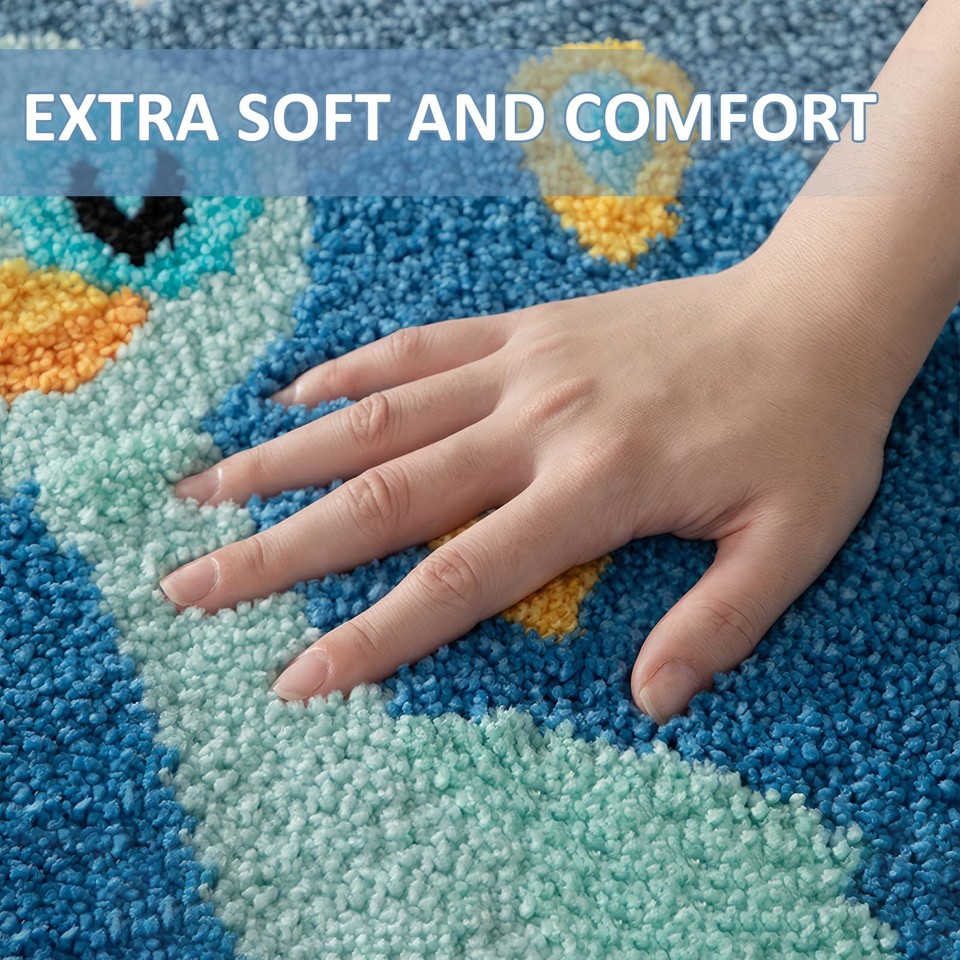 Animal Bath Mat, Cute Cartoon Peacock Floor Mat, Ultra Soft & Non-Slip ...