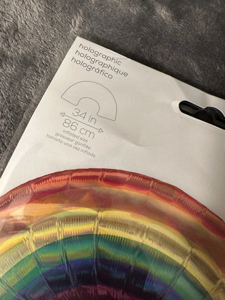 "Paquete de 2 globos jumbo decoraciones fiesta orgullo arco iris súper forma cumpleaños 34""" Foto 3 de 4