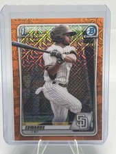 2020 Bowman #BCP-10 Xavier Edwards Chrome Prospects Mojo Refractors Orange /25