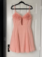 PRETTYLITTLETHING Chiffon Flower Detail Dress Size 16 New With Tags