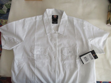 Camicia da lavoro donna manica corta Dickies bottoni davanti 574 bianca; nuova con etichetta
