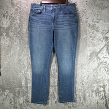 Signature Levi Strauss Jeans Women's 12 Modern Straight Leg Mid Rise Blue Denim